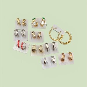 Chic Gold and Silver Earring Set